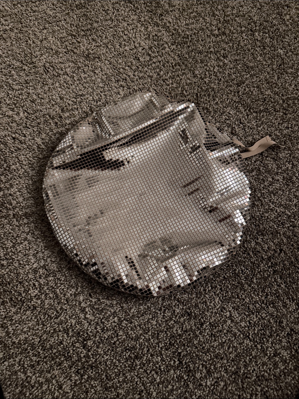 Burberry Metallic Silver Mosaic Beret